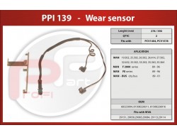 Čidlo brzdových desek MAN DAF 29088  bez držáku
