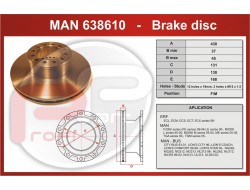 Kotouč brzdový MAN F90, MAN F2000, TGA přední