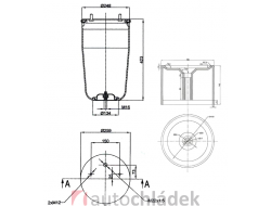 Měch pérování BPW 30K včetně plastového zvonu