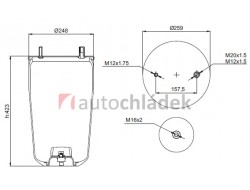 Měch pérování BPW 4960 bez zvonu