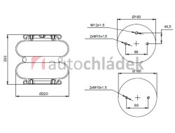 Měch pérování zvedací napravy M12x1,5