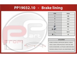 Obložení brzd BPW 422x180x17,8/10,7 mm