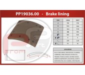 Obložení brzd SAF, ROR 419x178x19,2/15,5-19,6/11,8 mm