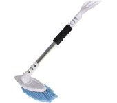 SHERON Škrabka na okno bílo-modrá s rotačním smetáčkem