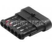 Zástrčka vodotěsná 1,5 se zámkem 6 pinů