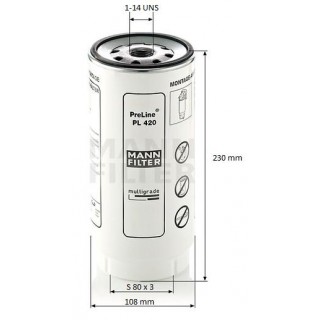 Filtr paliva PL420x DAF, GINAF, SOLARIS, TATRA