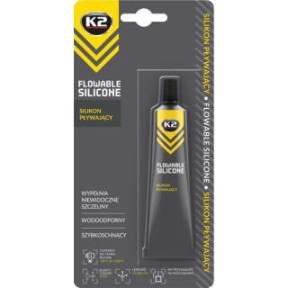 K2 FLOWABLE SILICONE 21 g - silikonové těsnění autoskel a reflektorů