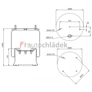 Měch pérování SAF 4023 kompletní