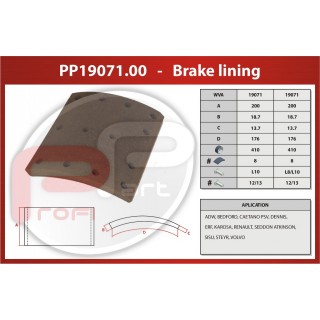 Obložení brzdové VOLVO, KAROSA 950 410x200 mm