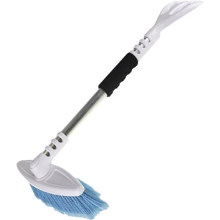 SHERON Škrabka na okno bílo-modrá s rotačním smetáčkem