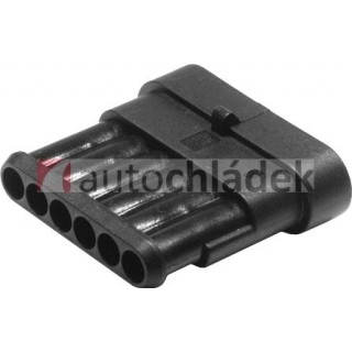 Zástrčka vodotěsná 1,5 se zámkem 6 pinů